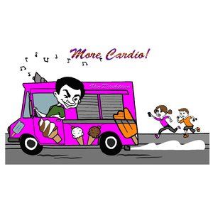 More Cardio Ice Cream Truck Mens VinDicktive White Poly Short Sleeve T Shirt XL